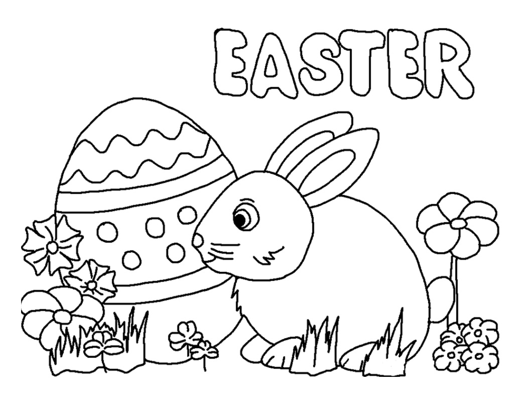 Easter Bunny Egg Coloring Pages - Preschool Crafts